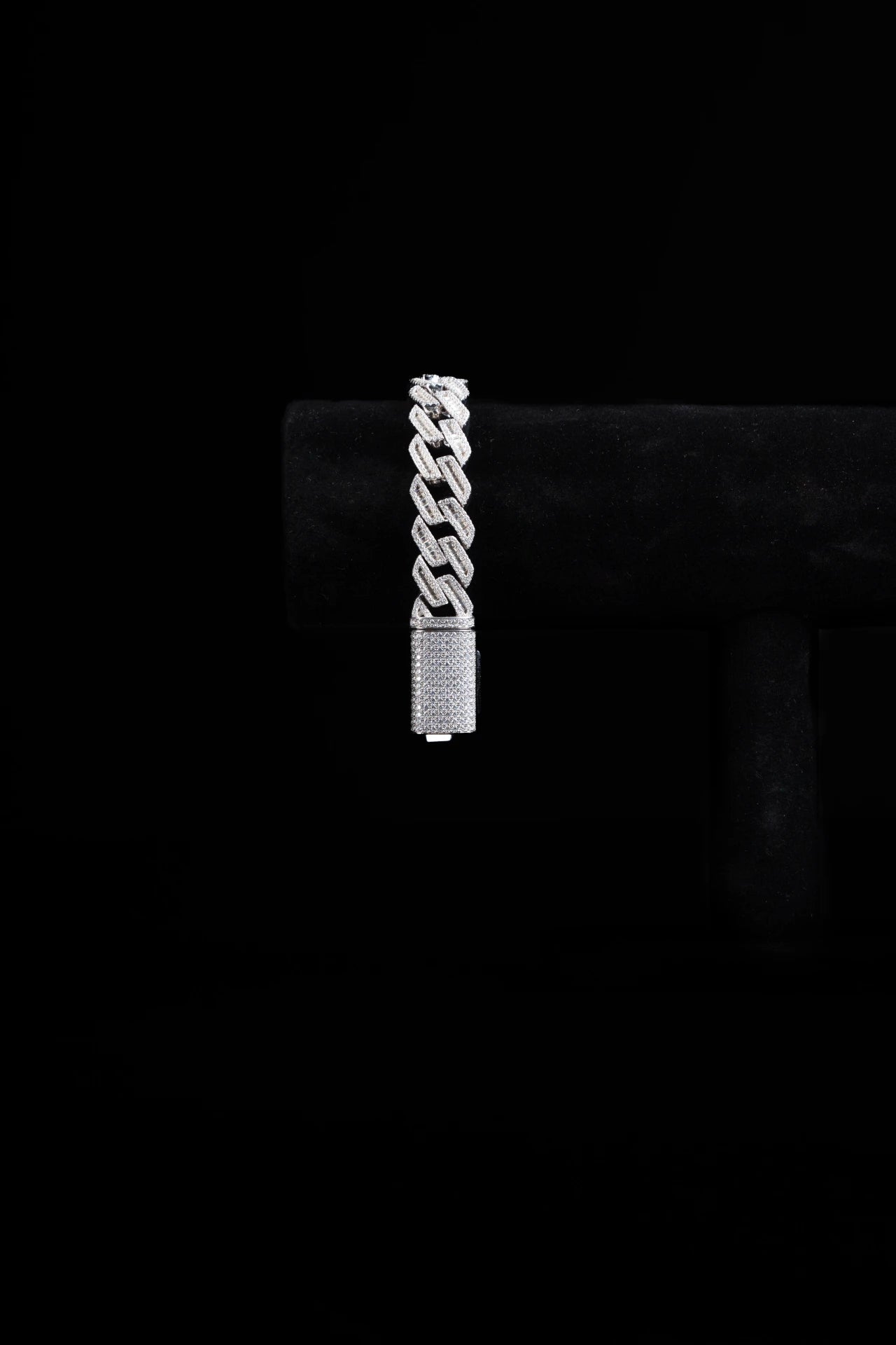 Baguette Style Cuban Link Bracelet 15mm